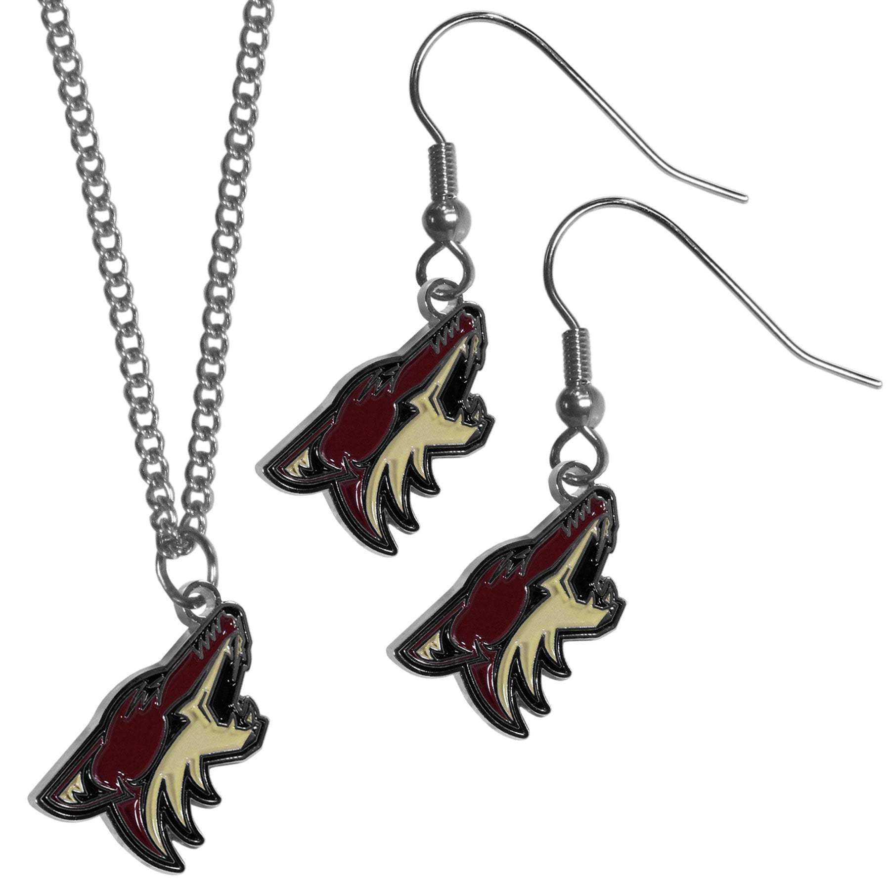 Arizona Coyotes® Dangle Earrings and Chain Necklace Set - Arizona Coyotes - Flyclothing LLC