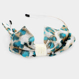 Leopard Pattern Print Bow pearl Headband - Madeline Love - Flyclothing LLC