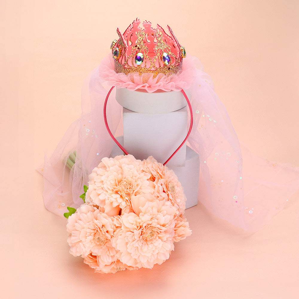 Birthday Crown Veil Headband - Madeline Love - Flyclothing LLC