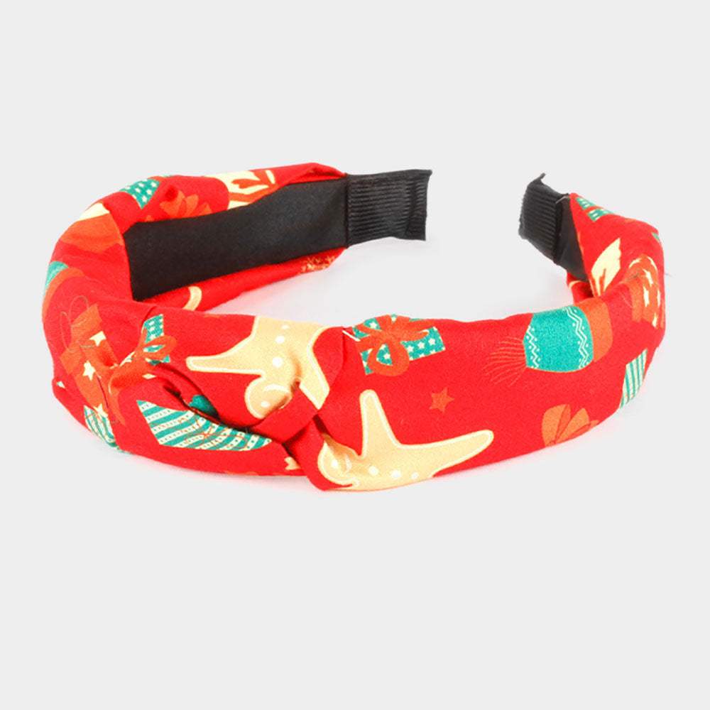 Christmas Gift Gingerbread Man Burnout Knot Headband - Madeline Love - Flyclothing LLC