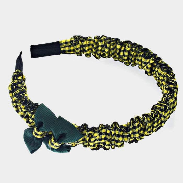 Plaid double bow headband - Madeline Love - Flyclothing LLC