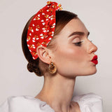 Heart Stone Embellished Knot Headband - Madeline Love - Flyclothing LLC