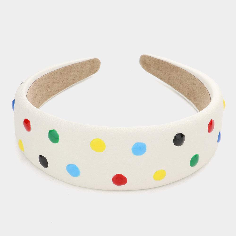 Colorful Polka Dot Headband - Madeline Love - Flyclothing LLC