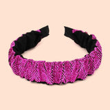 Pleated Rhinestone Headband - Madeline Love - Flyclothing LLC