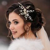 Elegant Crystal Floral Hair Vine Bridal Headpiece Headband - Madeline Love - Flyclothing LLC