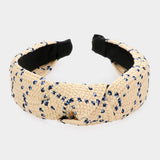 Braided Straw Knot Burnout Headband - Madeline Love - Flyclothing LLC