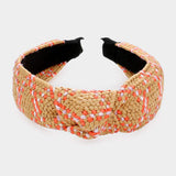 Braided Straw Knot Burnout Headband - Madeline Love - Flyclothing LLC