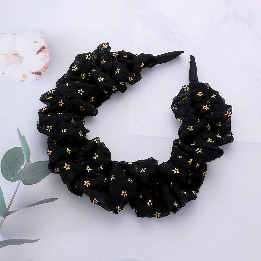 Tiny Flower Pattern Printed Scrunchie Headband - Madeline Love - Flyclothing LLC