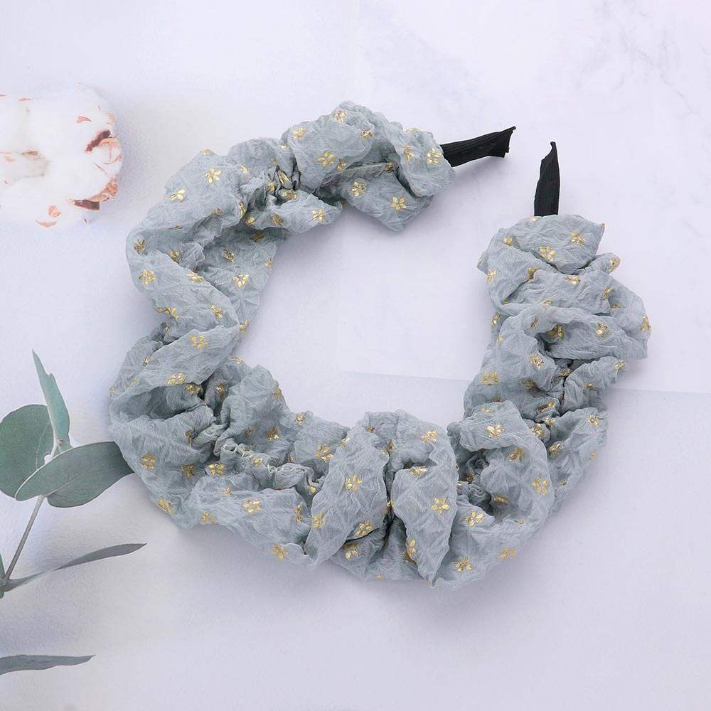 Tiny Flower Pattern Printed Scrunchie Headband - Madeline Love - Flyclothing LLC