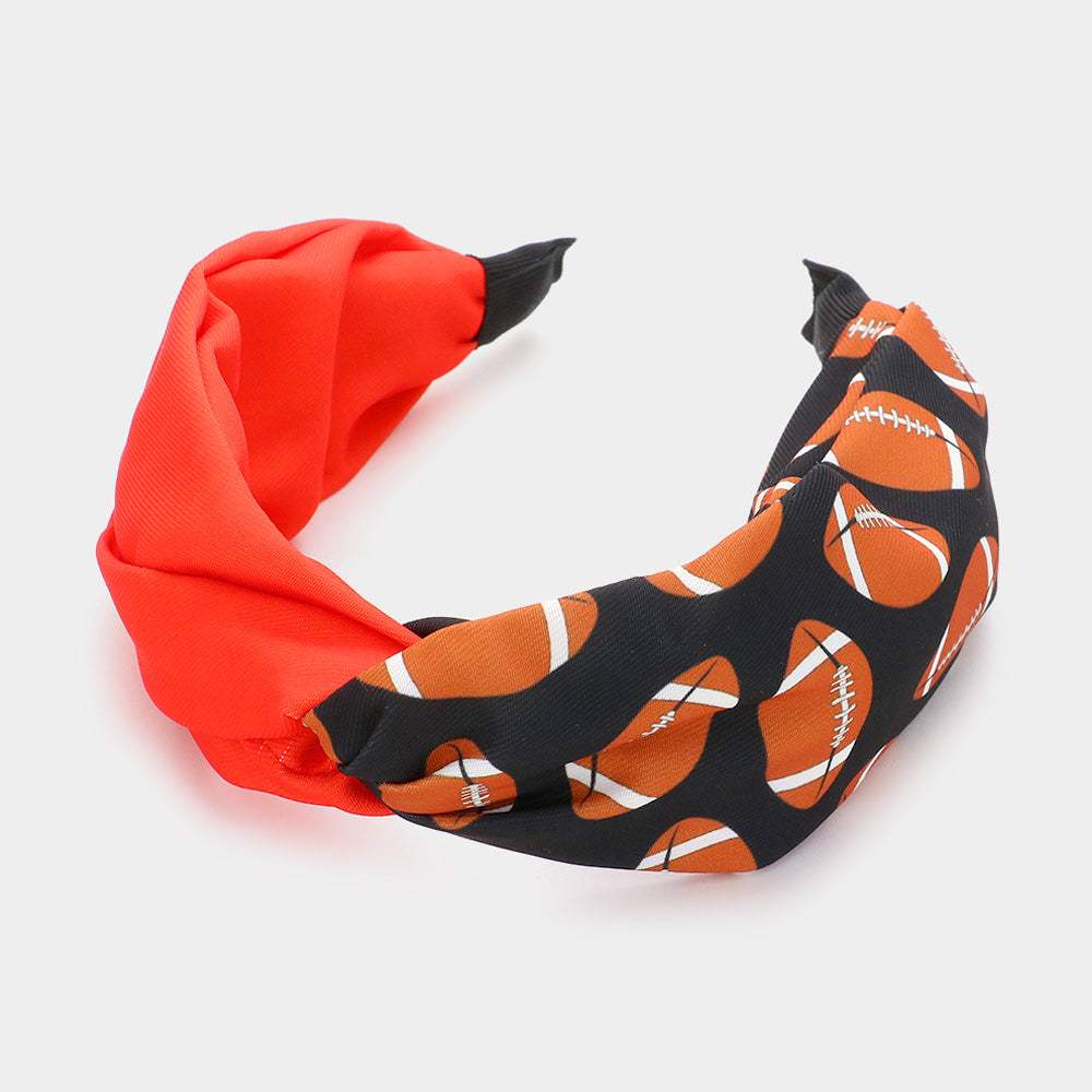 Game Day Football Patterned Twisted Headband - Madeline Love - Flyclothing LLC