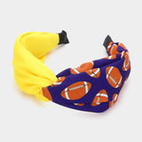 Game Day Football Patterned Twisted Headband - Madeline Love - Flyclothing LLC