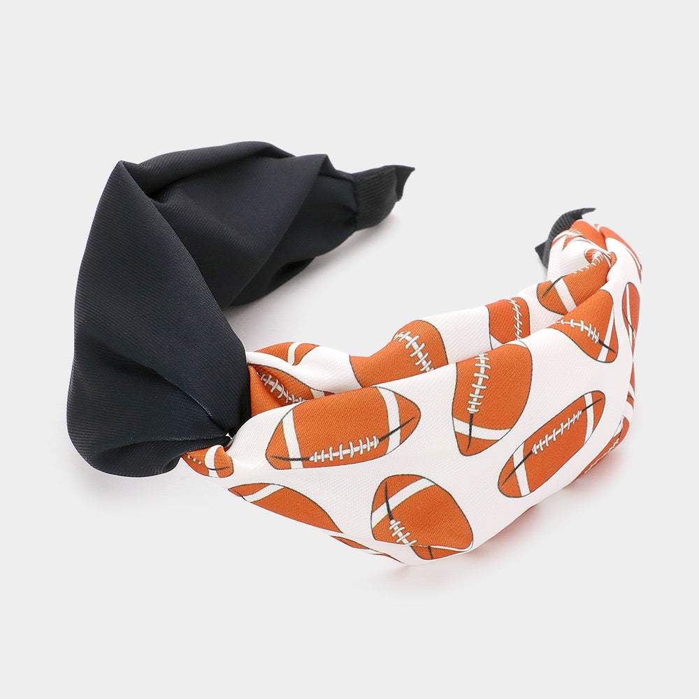 Game Day Football Patterned Twisted Headband - Madeline Love - Flyclothing LLC
