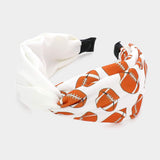 Game Day Football Patterned Twisted Headband - Madeline Love - Flyclothing LLC