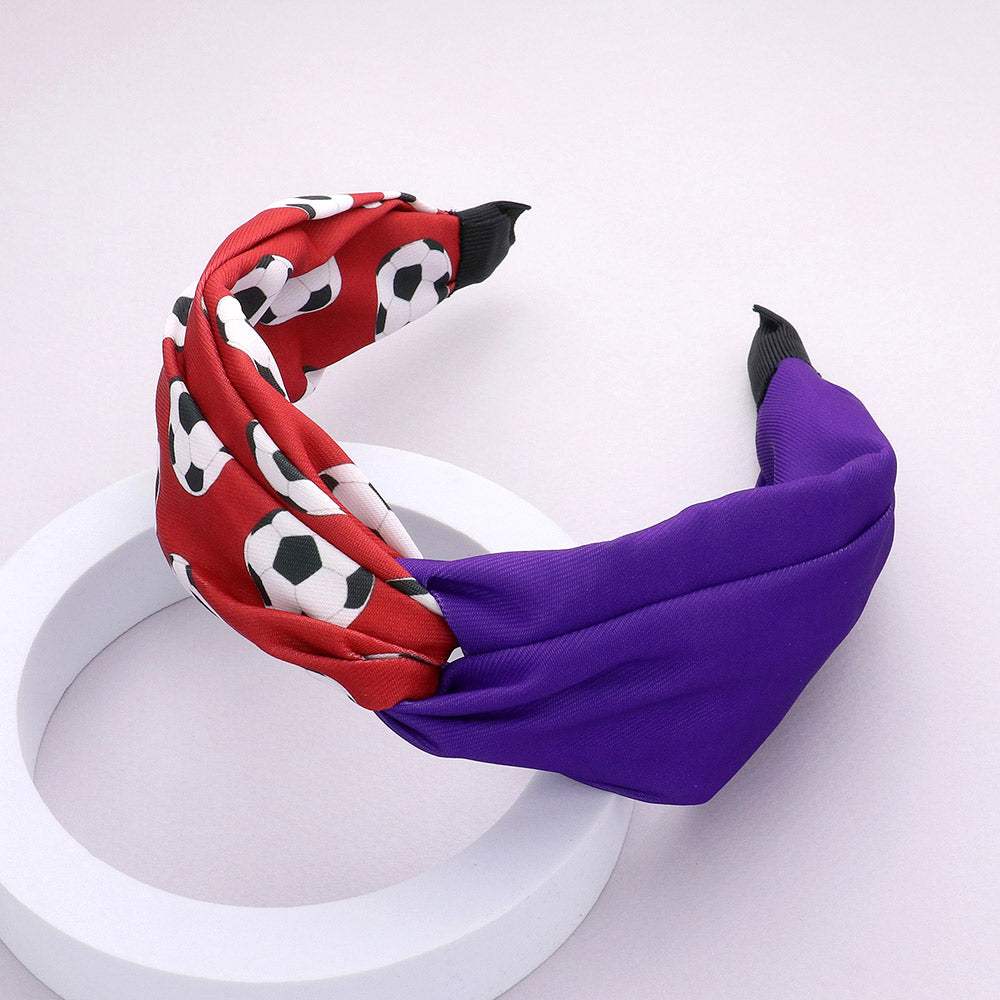Game Day Soccer Patterned Twisted Headband - Madeline Love - Flyclothing LLC