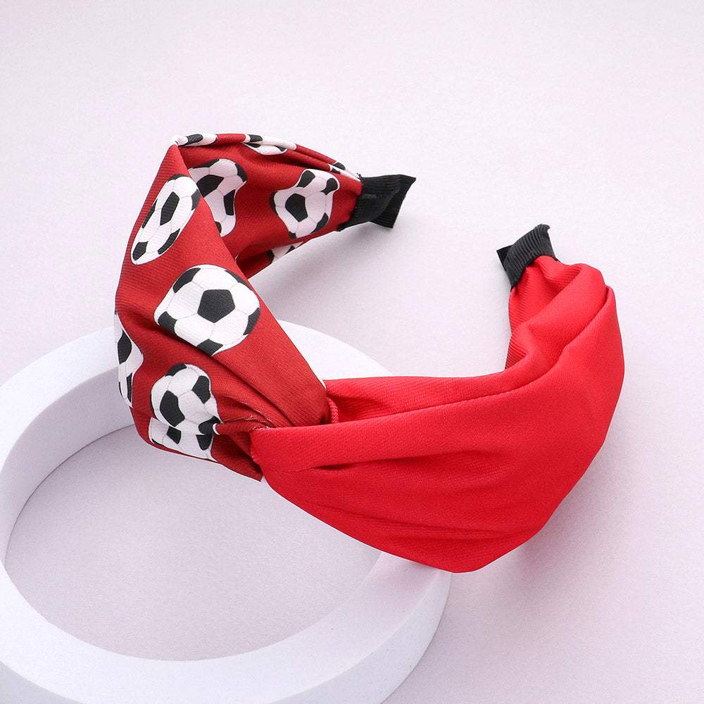 Game Day Soccer Patterned Twisted Headband - Madeline Love - Flyclothing LLC