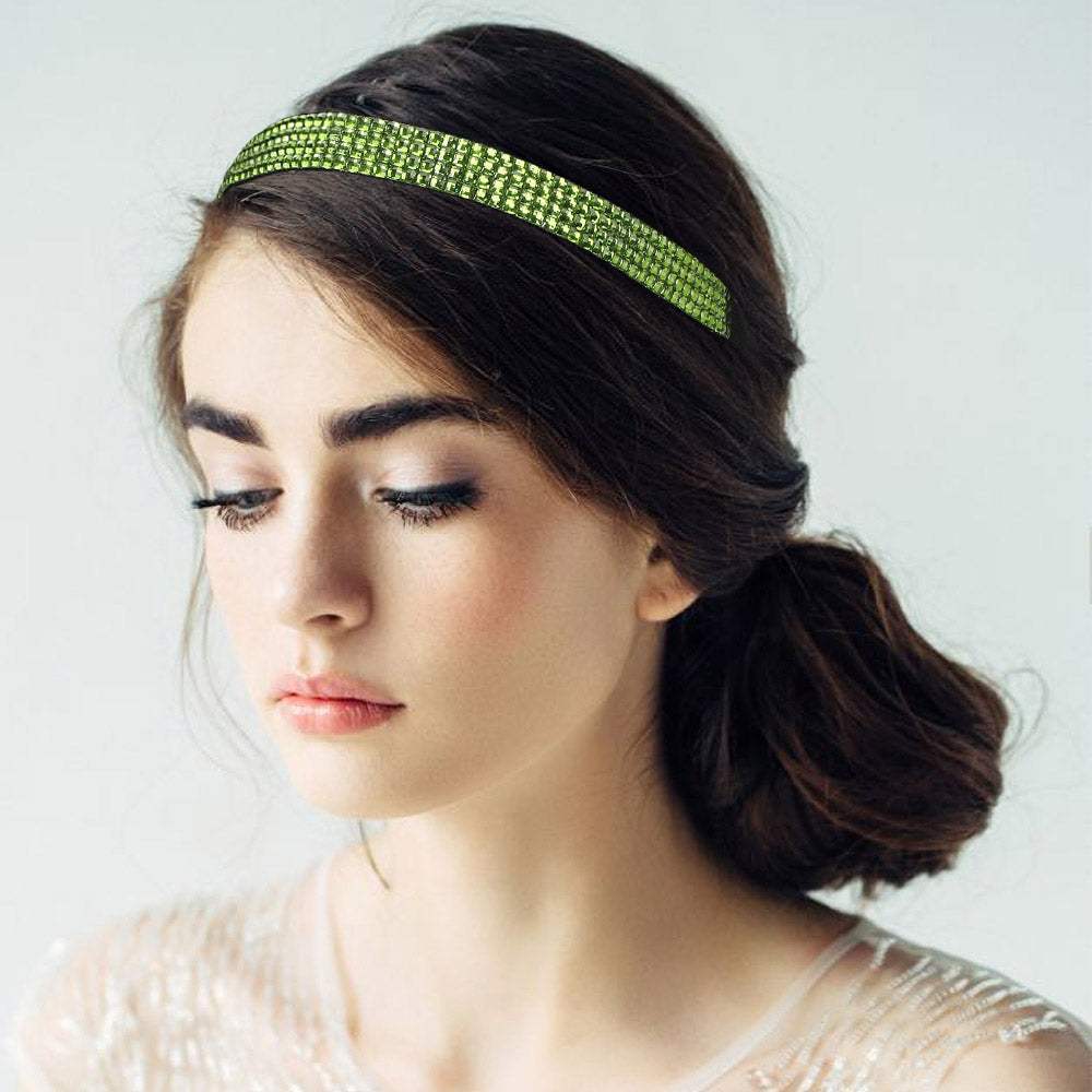 4-Row Bling Square Stone Stretch Headband - Madeline Love - Flyclothing LLC
