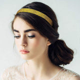 4-Row Bling Square Stone Stretch Headband - Madeline Love - Flyclothing LLC