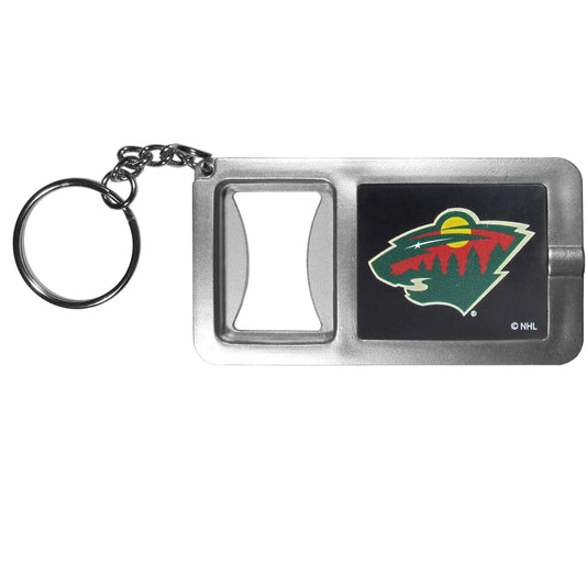 Minnesota Wild Flashlight Key Chain with Bottle Opener - Minnesota Wild - Flyclothing LLC