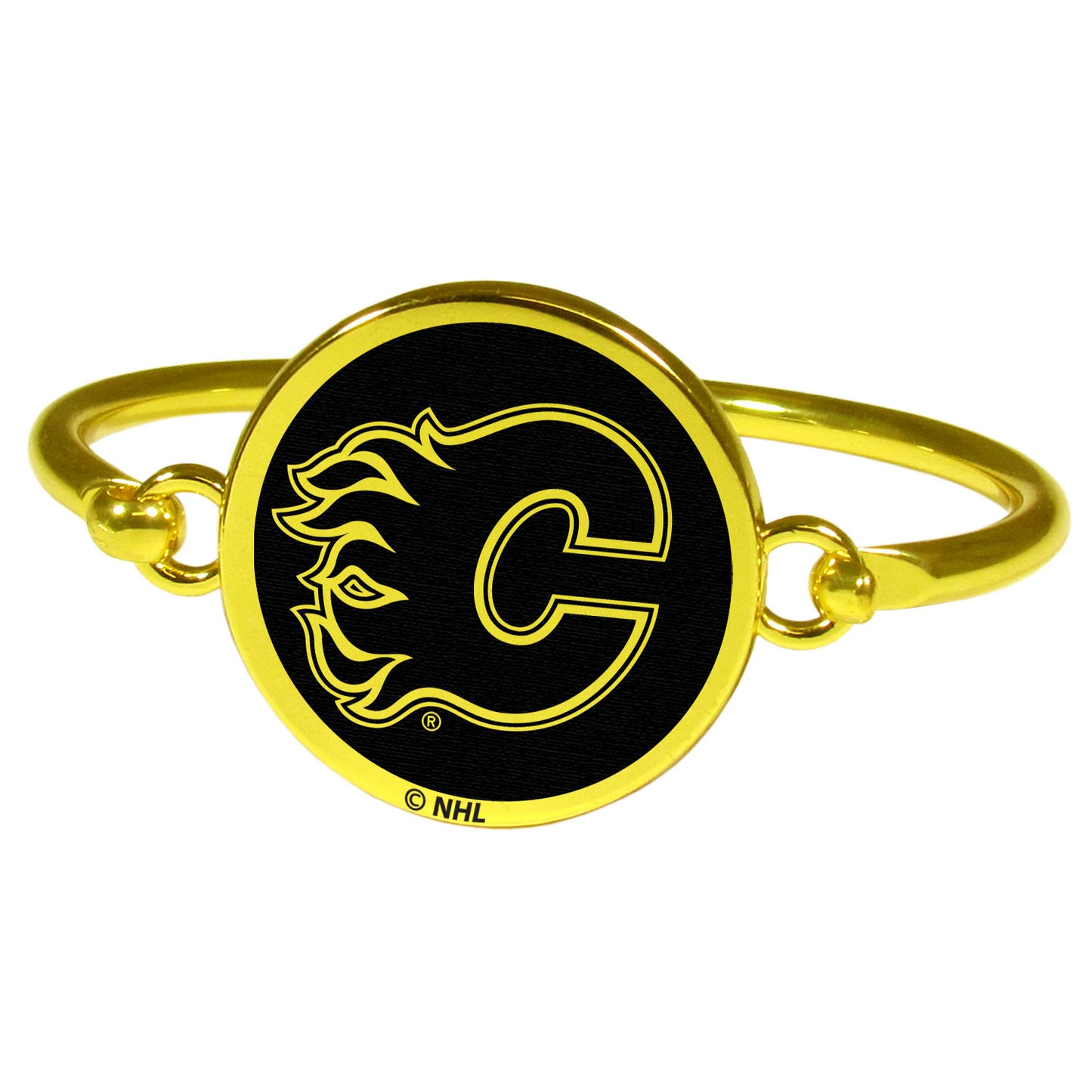 Calgary Flames® Gold Tone Bangle Bracelet