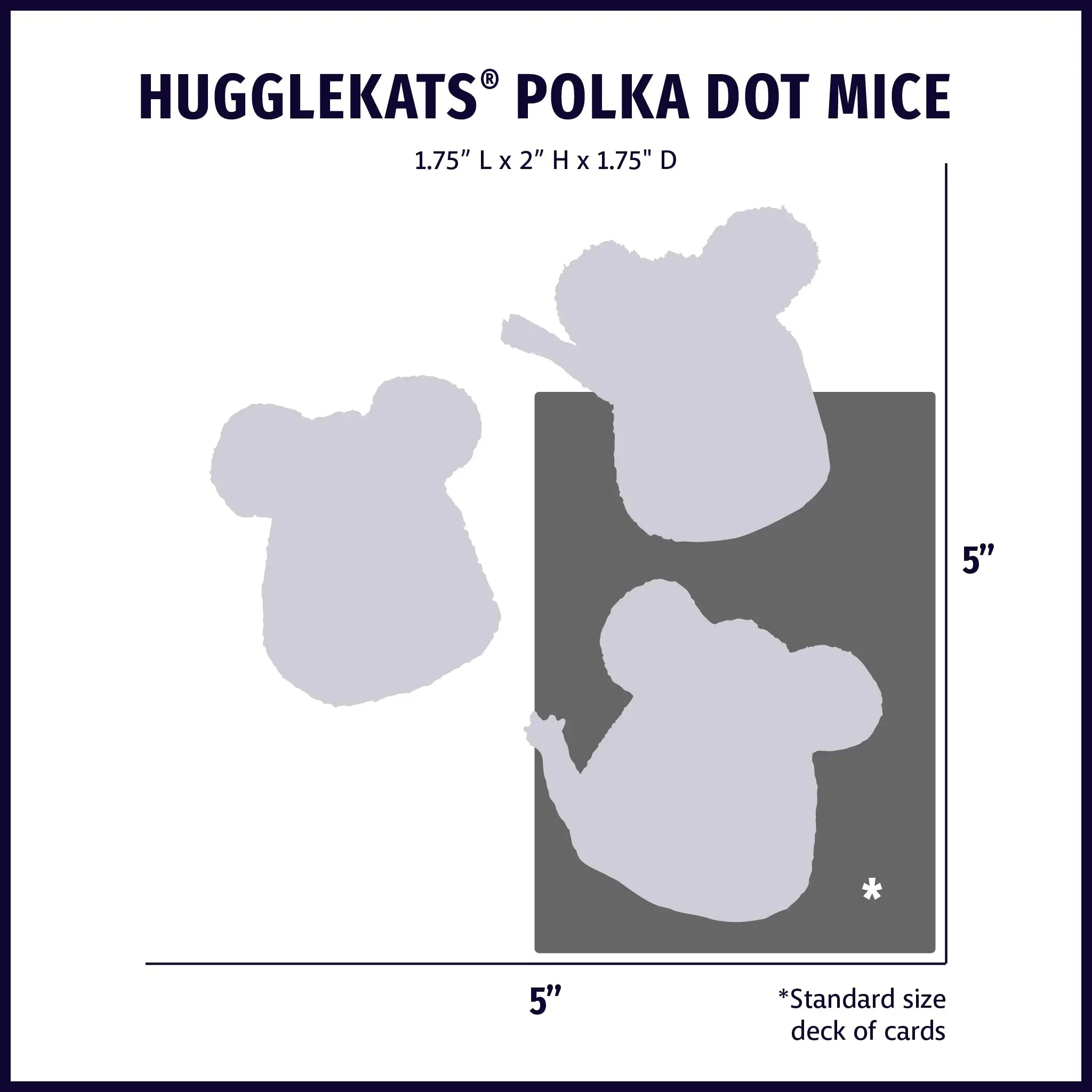 HuggleKats® Polka Dot Mice Bucket of Cat Toys, 16 Pack - HuggleHounds - Flyclothing LLC