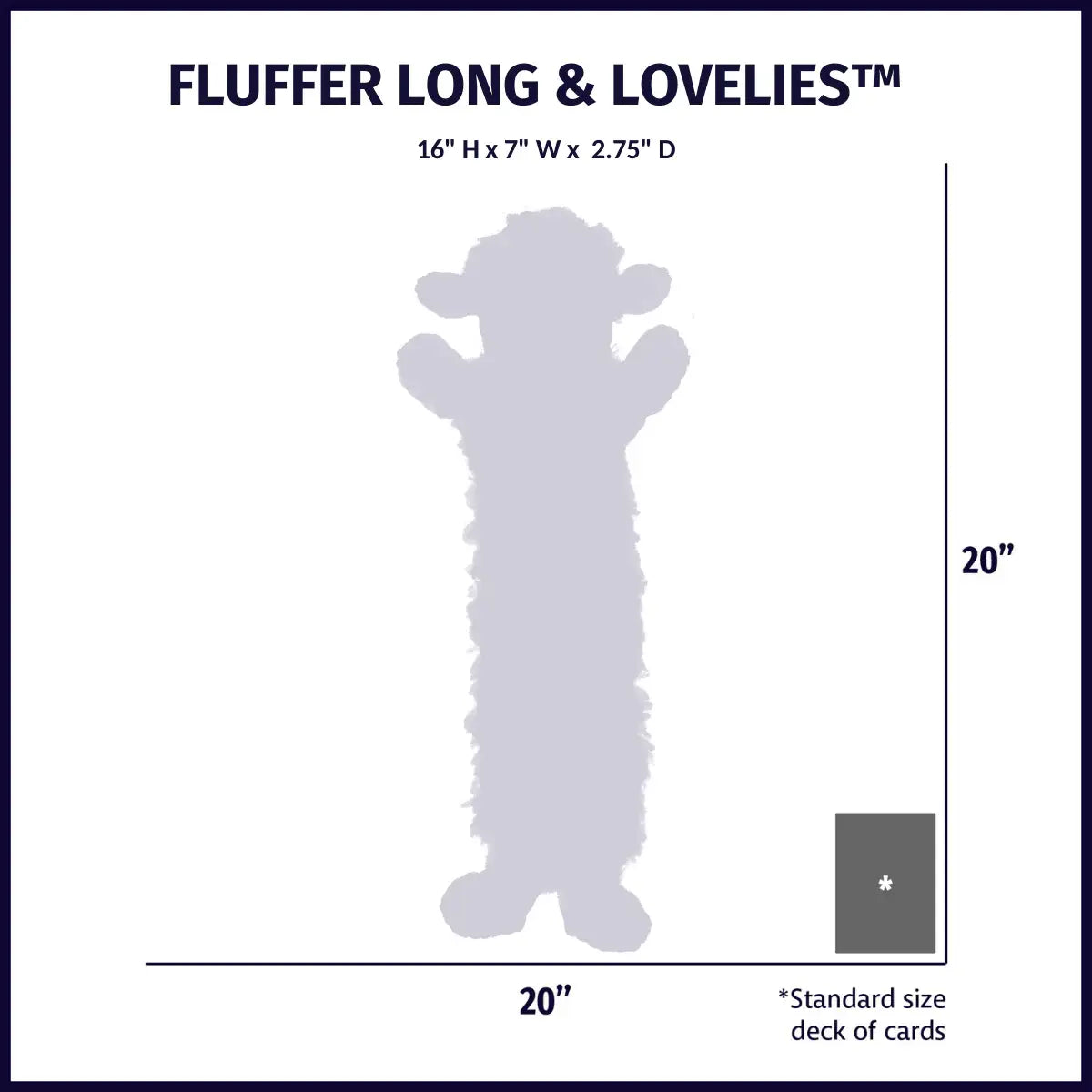 Louise Lamb Fluffer Long & Lovelie™ Durable Plush Dog Toy - HuggleHounds - Flyclothing LLC