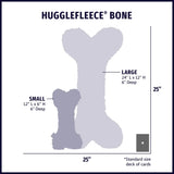 HuggleFleece® 2' Plush Bone Dog Toy - HuggleHounds - Flyclothing LLC