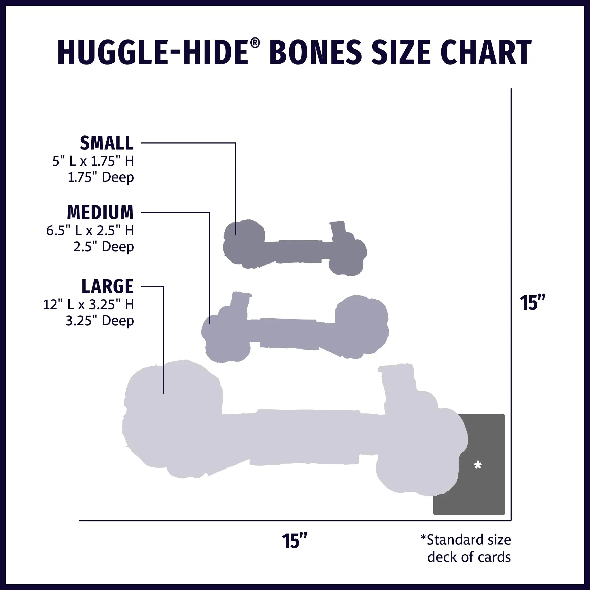 Huggle-Hide® Natural Leather Bone Dog Toy, 3 Pack - HuggleHounds - Flyclothing LLC