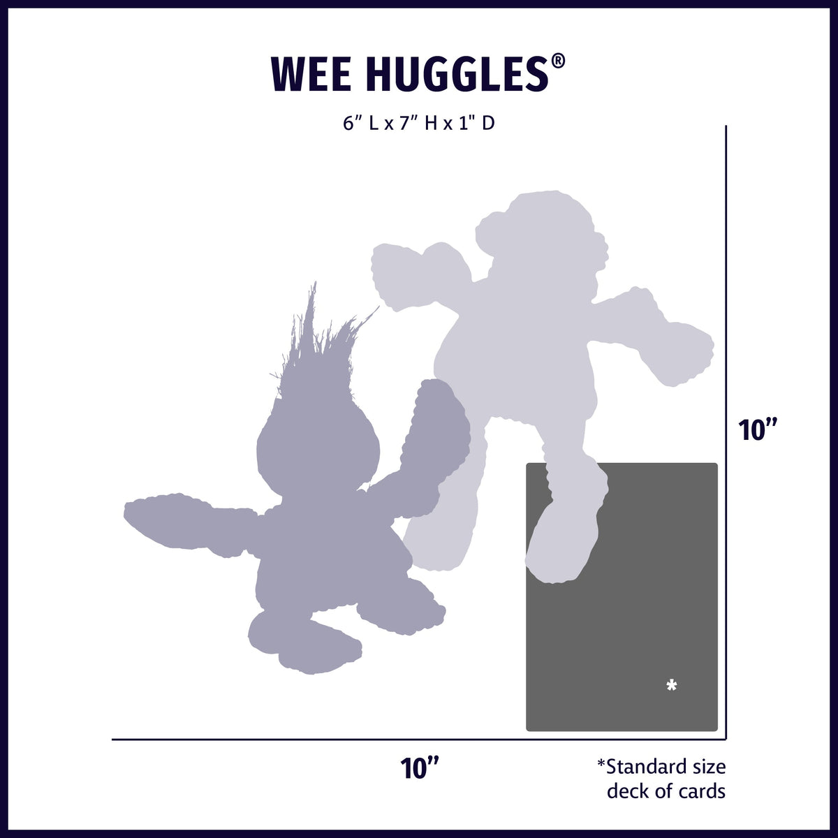 Wee Huggles® Assorted Plush Dog Toys, 6 Pack - HuggleHounds - Flyclothing LLC