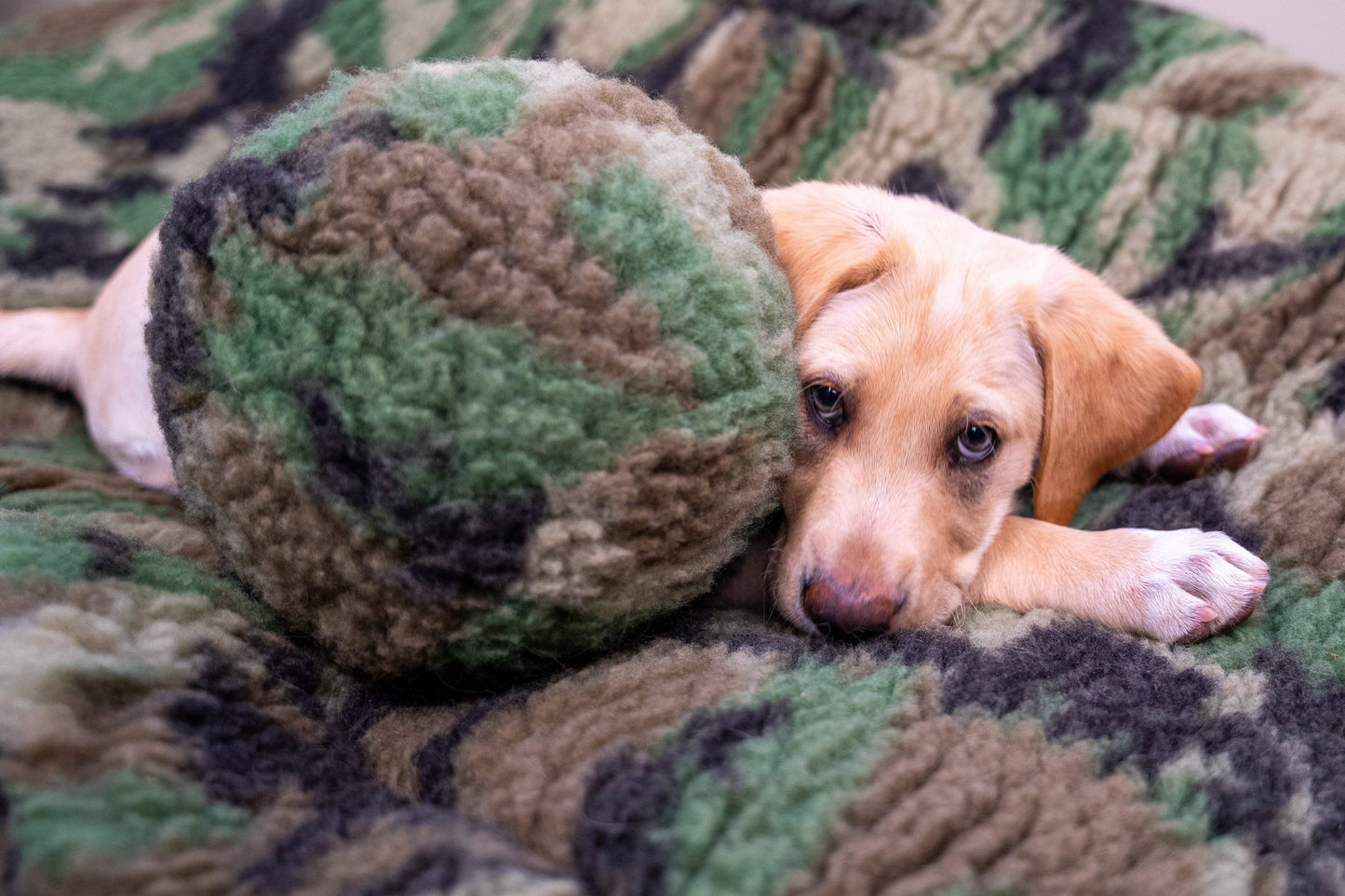 HuggleCause™, Warrior Canine Connection, Camouflage HuggleFleece® Plush Ball Dog Toy - HuggleHounds - Flyclothing LLC
