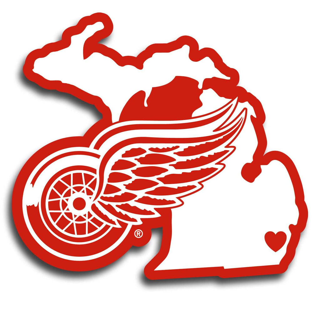 Detroit Red Wings Home State Decal - Detroit Red Wings - Flyclothing LLC