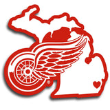 Detroit Red Wings Home State Decal - Detroit Red Wings - Flyclothing LLC
