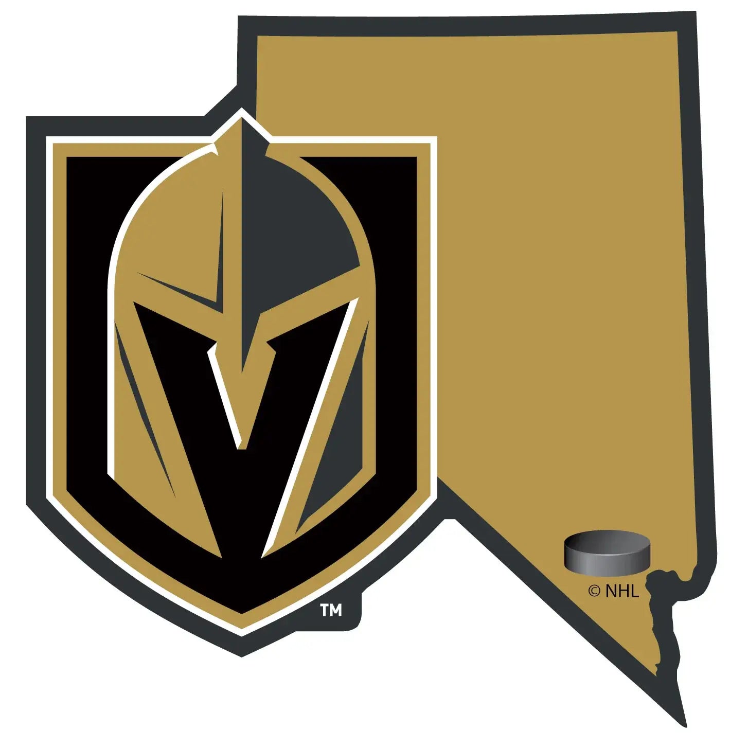 Las Vegas Golden Knights Home State Decal - Las Vegas Golden Knights - Flyclothing LLC