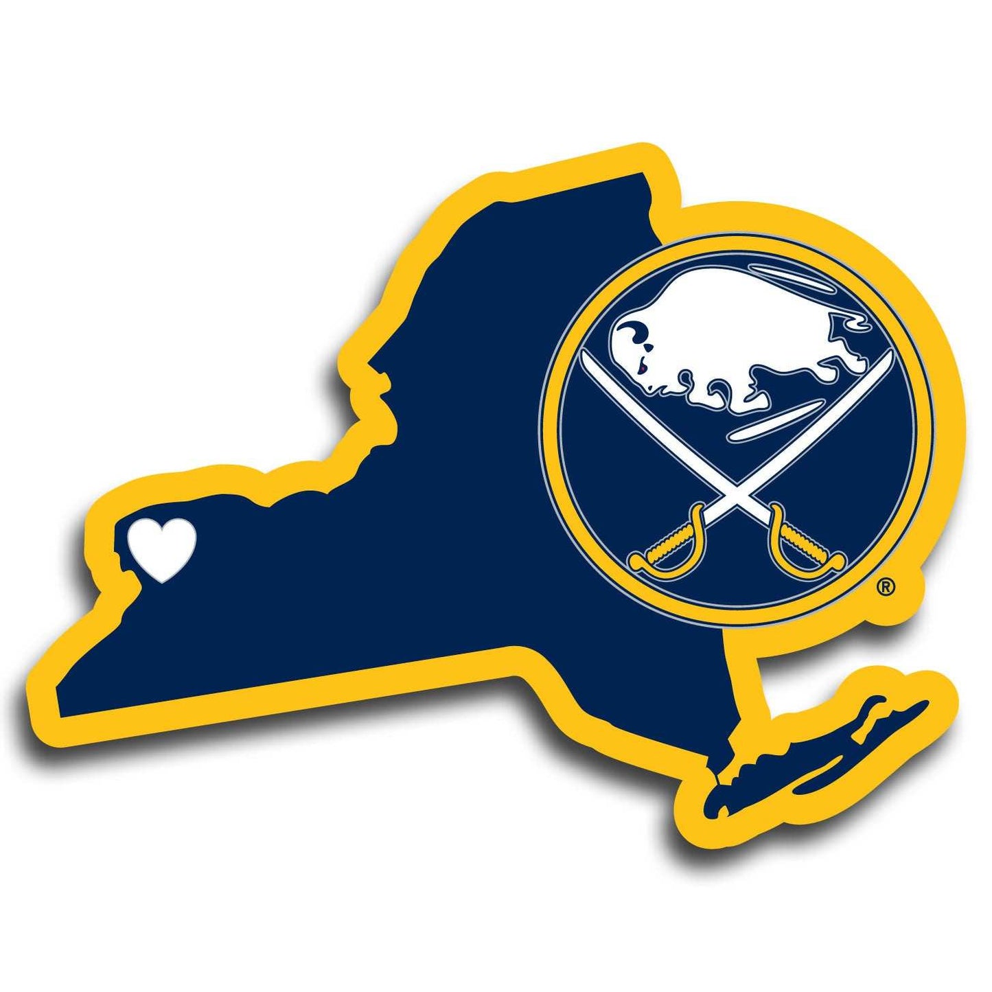 Buffalo Sabres Home State Decal - Buffalo Sabres - Flyclothing LLC