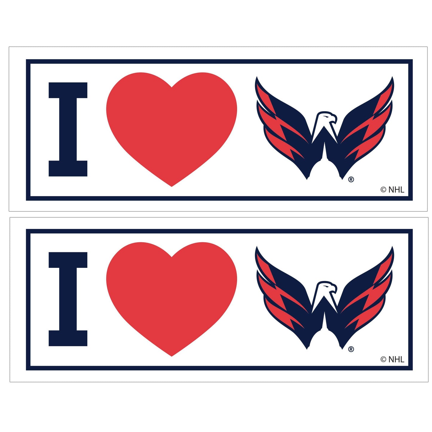 Washington Capitals® I Heart Bumper Style Decal, 2 pack - Siskiyou - Flyclothing LLC
