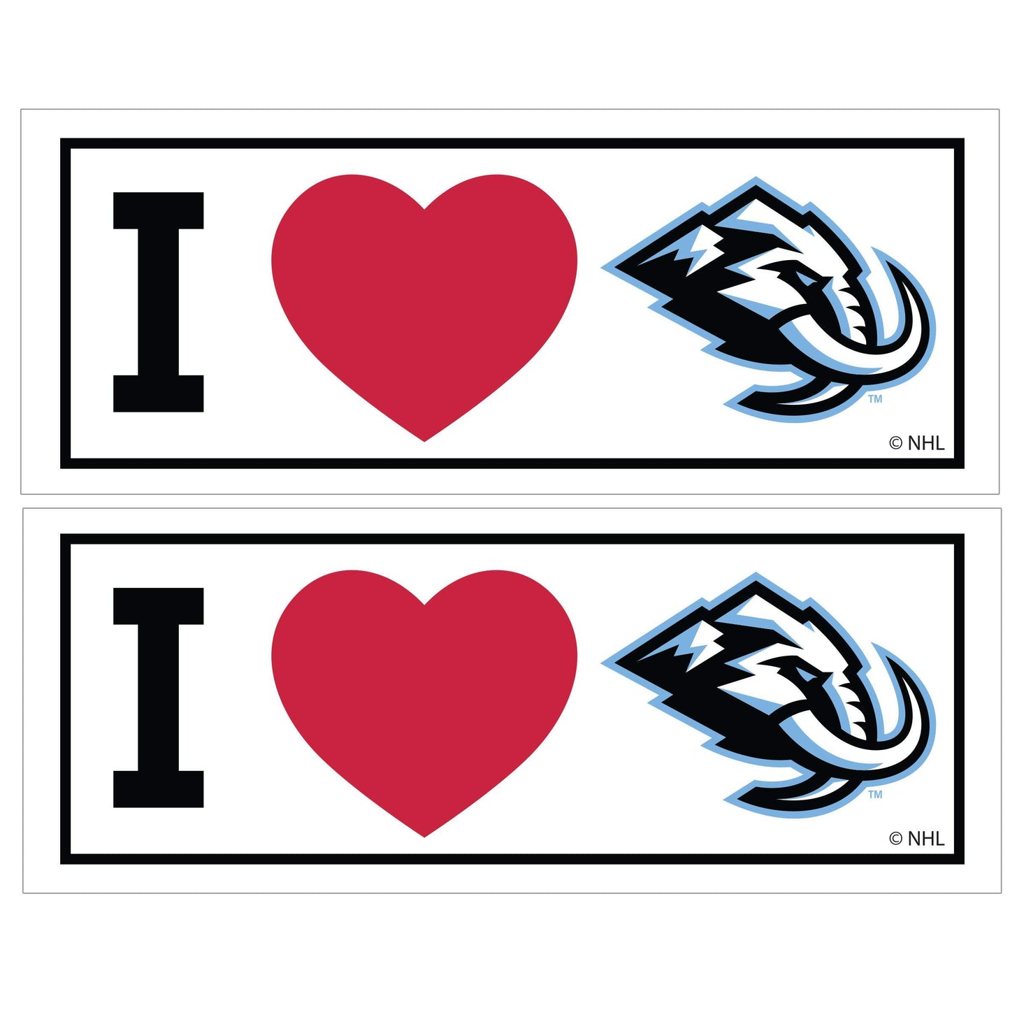 Utah Mammoth® I Heart Bumper Style Decal, 2 pack - Siskiyou - Flyclothing LLC
