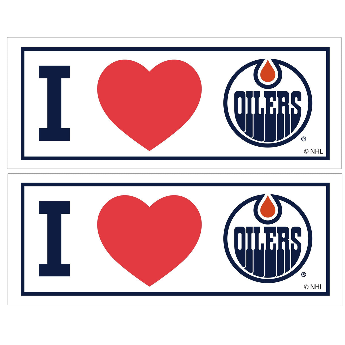 Edmonton Oilers® I Heart Bumper Style Decal, 2 pack - Siskiyou - Flyclothing LLC