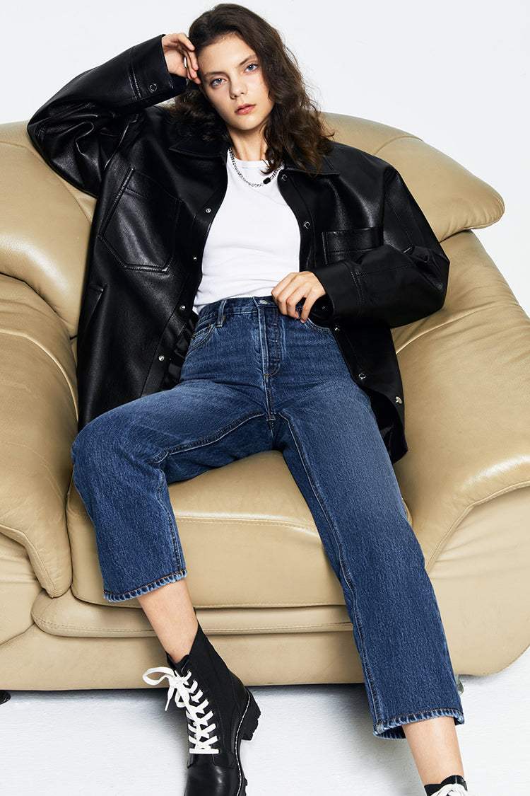 Manhattan High Rise Straight Ankle Jeans HJ160 - Hey Joanie - Flyclothing LLC
