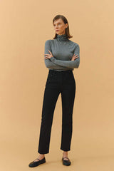 Two Shots High Rise Straight Crop Jeans HJ013 - Hey Joanie - Flyclothing LLC