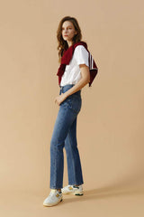 Activity Grrrl High Rise Kick Crop Jeans HJ017 - Hey Joanie - Flyclothing LLC