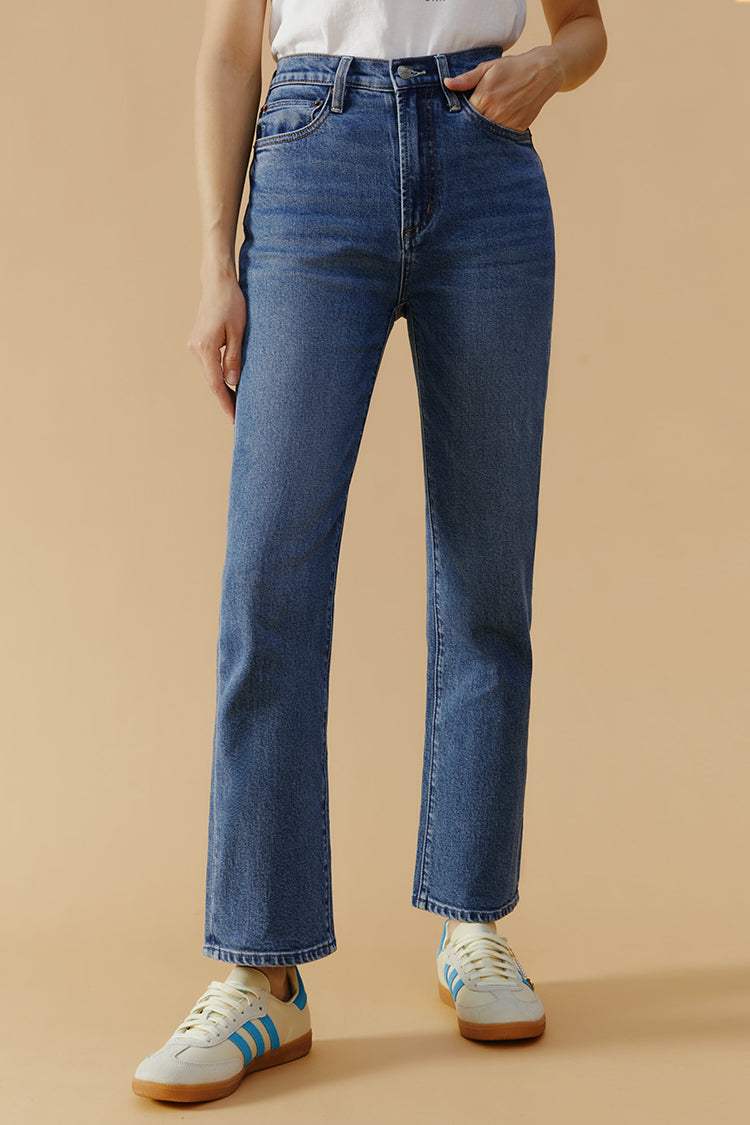 Chelsea High Rise Straight Crop Jeans HJ005 - Hey Joanie - Flyclothing LLC