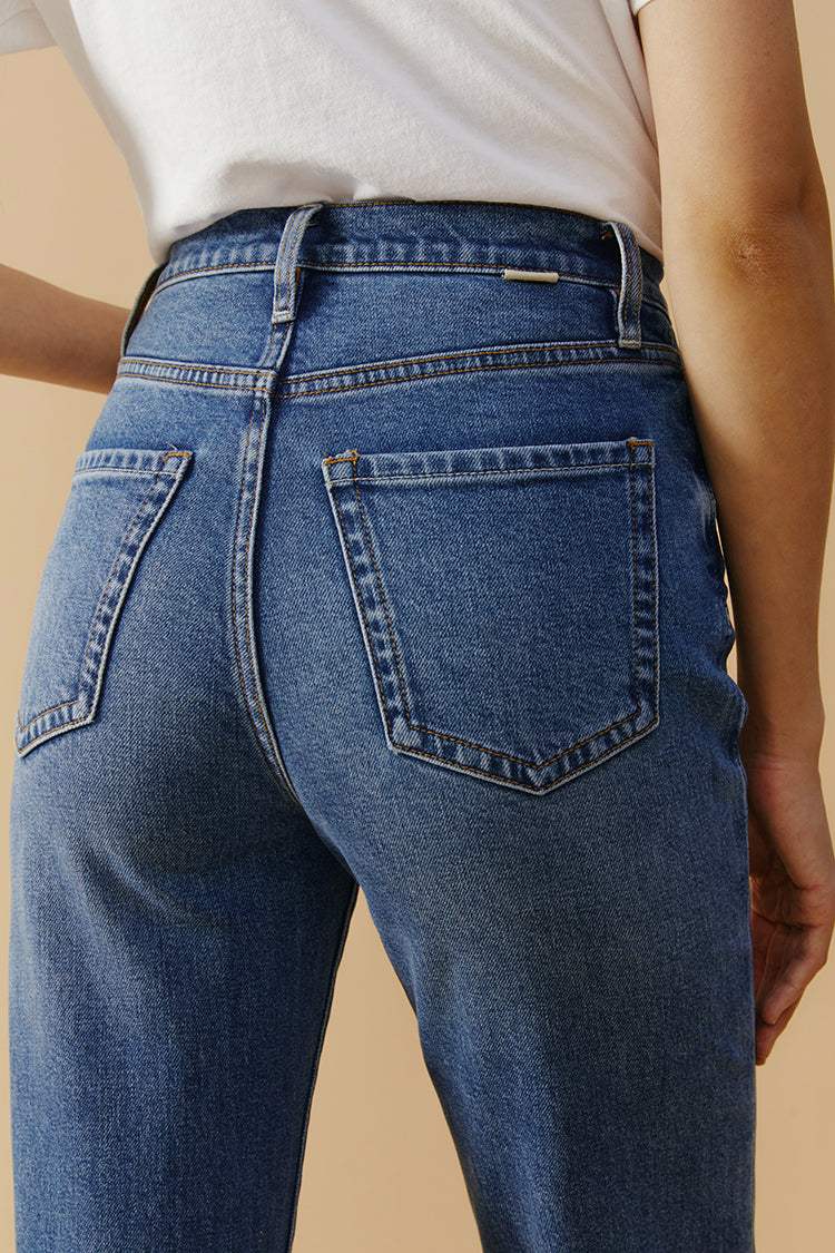 Chelsea High Rise Straight Crop Jeans HJ005 - Hey Joanie - Flyclothing LLC
