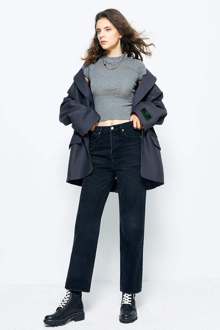 Manhattan High Rise Straight Ankle Jeans HJ160 - Hey Joanie - Flyclothing LLC