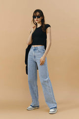 Coney Island Whitefish Tweed Wide Jeans HJ007 [FINAL SALE] - Hey Joanie - Flyclothing LLC