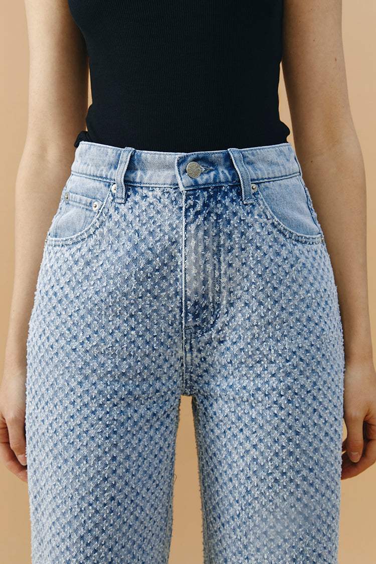 Coney Island Whitefish Tweed Wide Jeans HJ007 [FINAL SALE] - Hey Joanie - Flyclothing LLC
