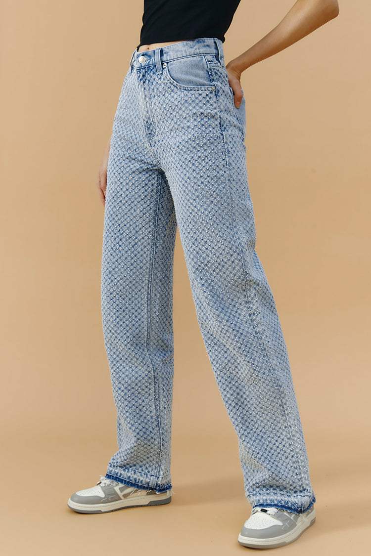 Coney Island Whitefish Tweed Wide Jeans HJ007 [FINAL SALE] - Hey Joanie - Flyclothing LLC