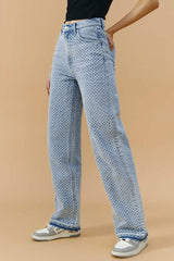 Coney Island Whitefish Tweed Wide Jeans HJ007 [FINAL SALE] - Hey Joanie - Flyclothing LLC