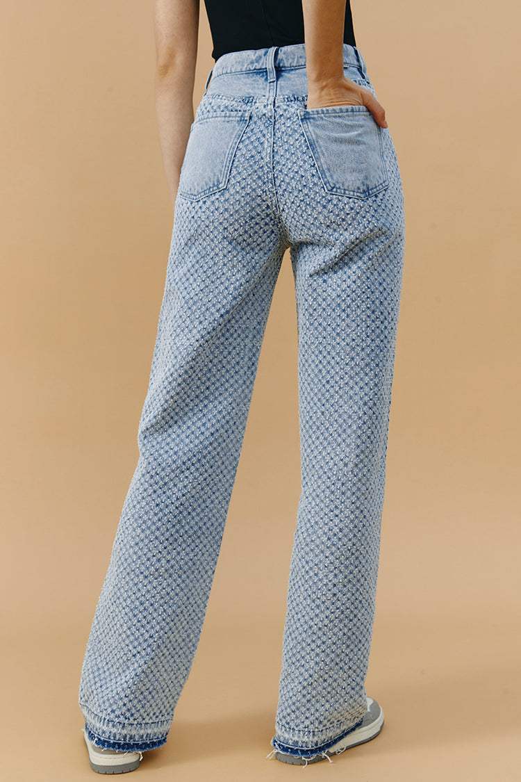 Coney Island Whitefish Tweed Wide Jeans HJ007 [FINAL SALE] - Hey Joanie - Flyclothing LLC