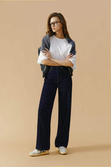 Coney Island Whitefish High Rise Wide Jeans HJ007 - Hey Joanie - Flyclothing LLC