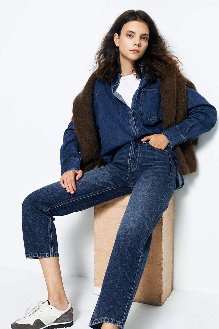 Chelsea High Rise Straight Crop Jeans HJ005 - Hey Joanie - Flyclothing LLC