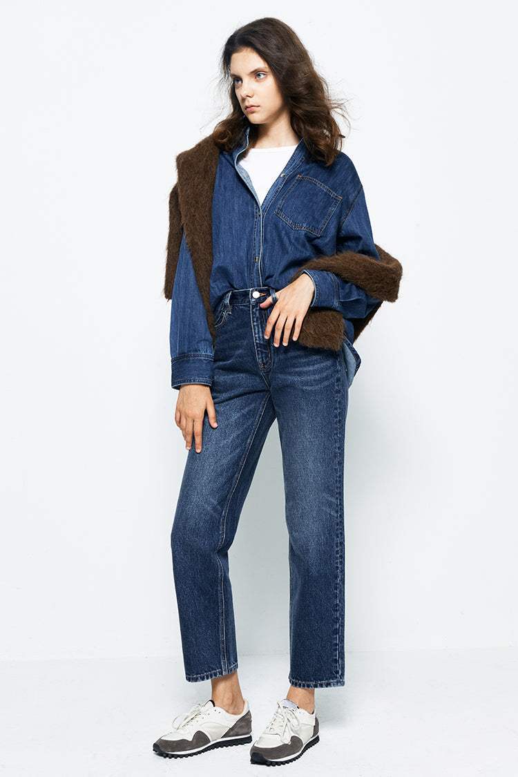 Chelsea High Rise Straight Crop Jeans HJ005 - Hey Joanie - Flyclothing LLC
